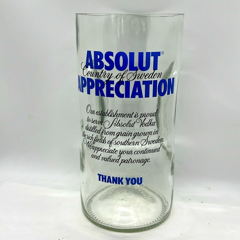 Absolut Vodka Appreciation Clear Glass Tip Jar Preowned